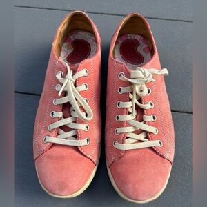 Born. Pink suede sneakers. Size 8.5.